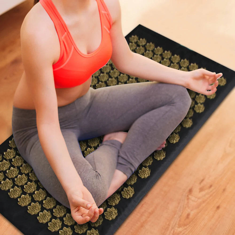 🌸: Acupressure Massage Mat and Pillow Set - Kuznetsov Applicator Therapy