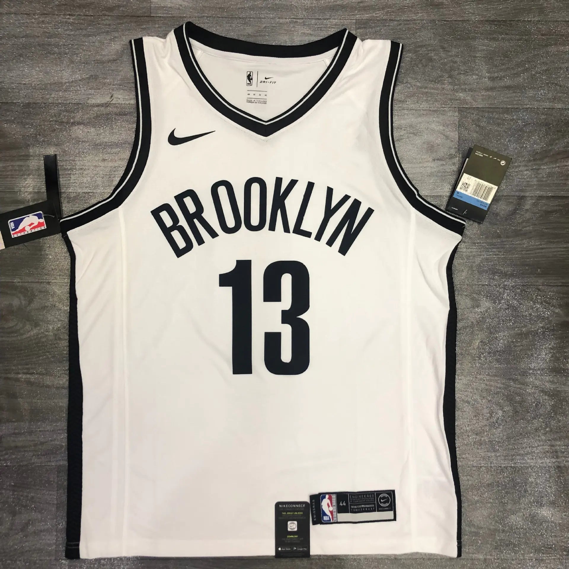🏀: Brooklyn Nets V-Neck NBA Jersey - Sleeveless Black/White Fan Gear