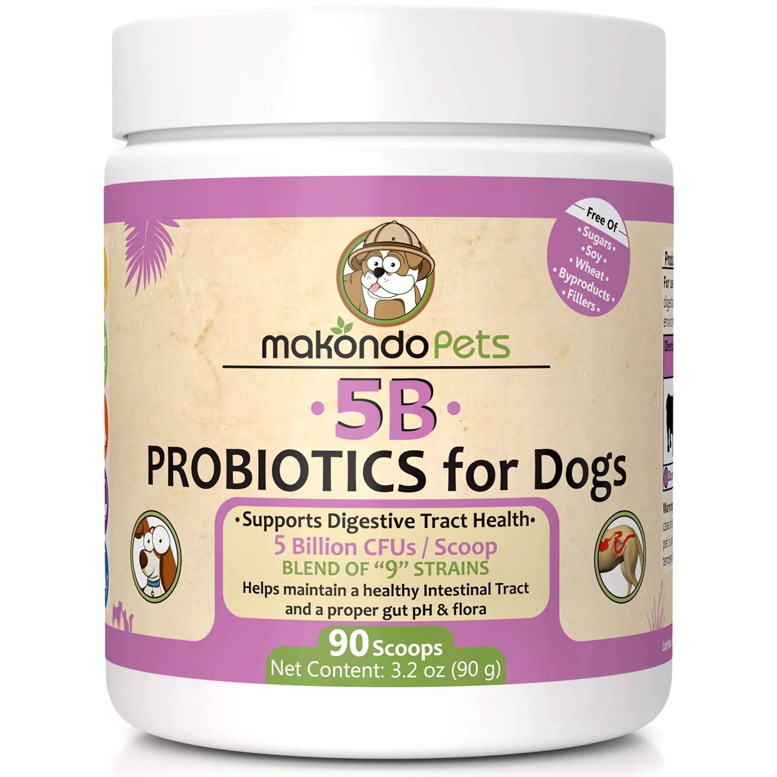 🦠: Dog Probiotics Extra Strength - 9 Species 5 Billion CFU Pet Supplement
