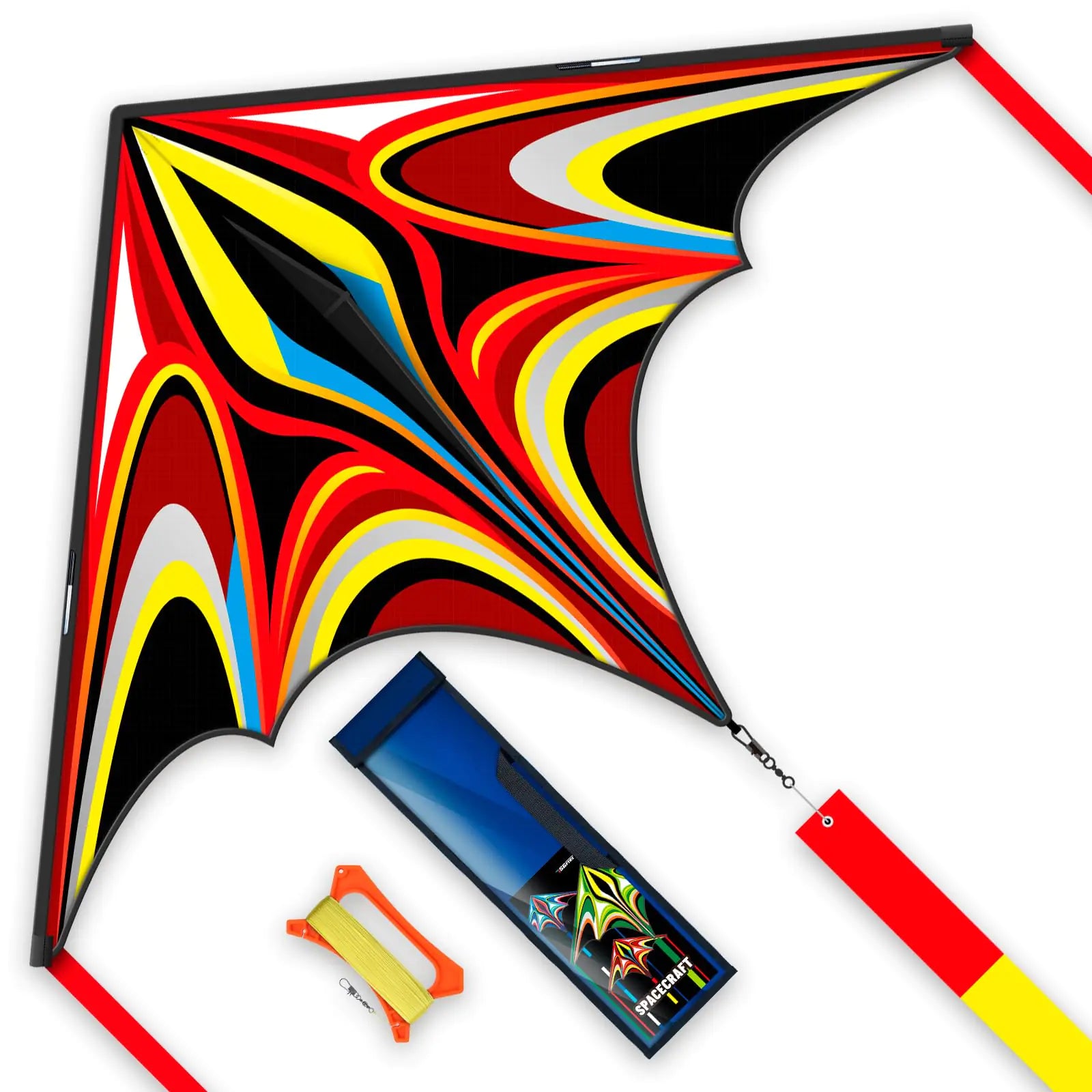 🪁: SGftre Red Large Delta Kites - Easy to Fly for Kids & Adults with 328ft String