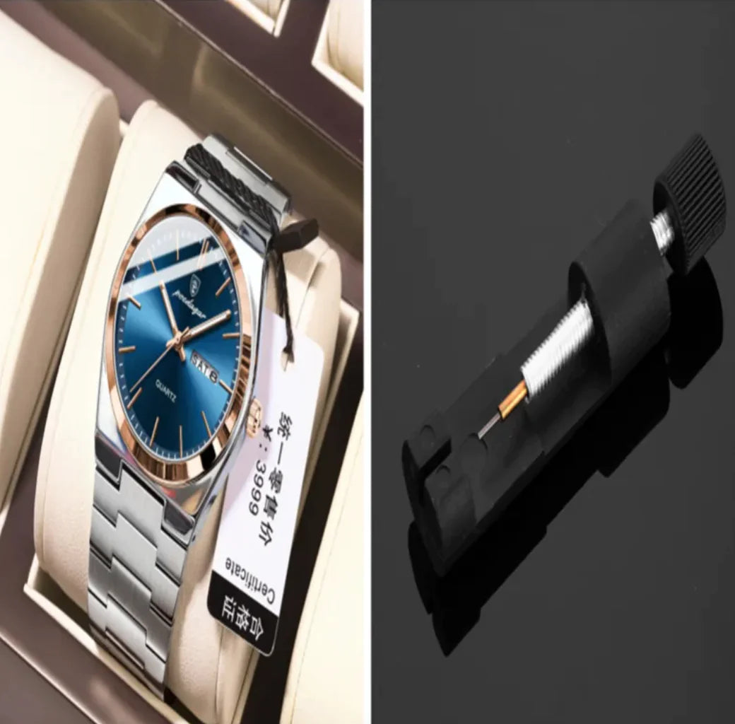 ⌚: Ultra-Thin Waterproof Men's Quartz Watch - 5mm Slim Profile 50M Resistant