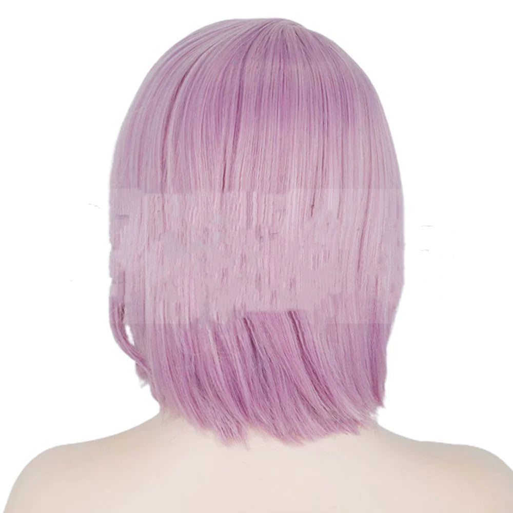 💜: Purple Short Bob Wig - Stylish Synthetic Hair Transformation