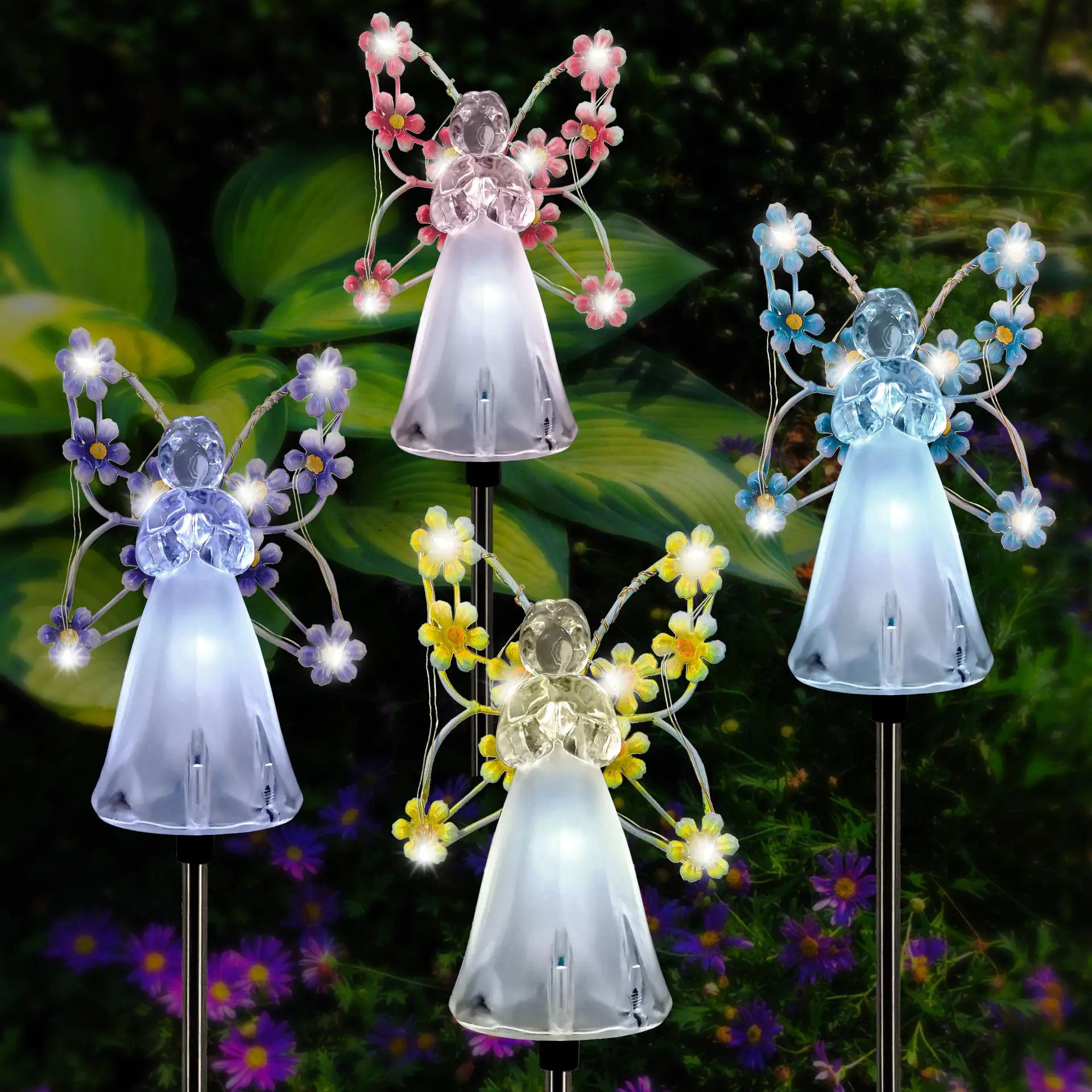 👼: Solar Angel Garden Lights - LED Outdoor Memorial & Decorative Lighting
