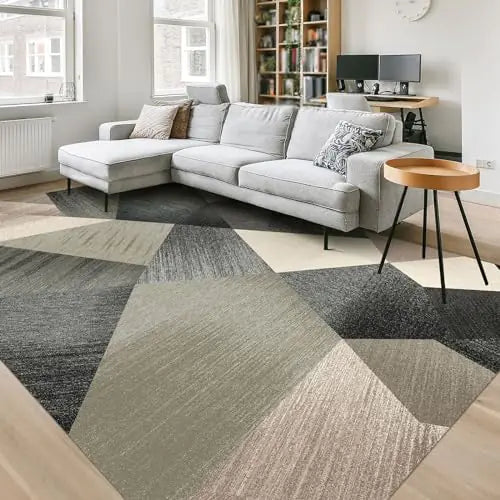 🏠: HOMFINE 9x12 Geometric Green Area Rug - Washable Modern Luxury