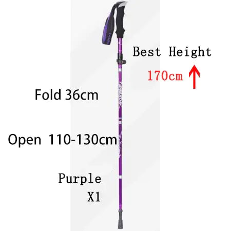 🥾: Outdoor Folding Trekking Pole - Portable Camping Walking Hiking Stick