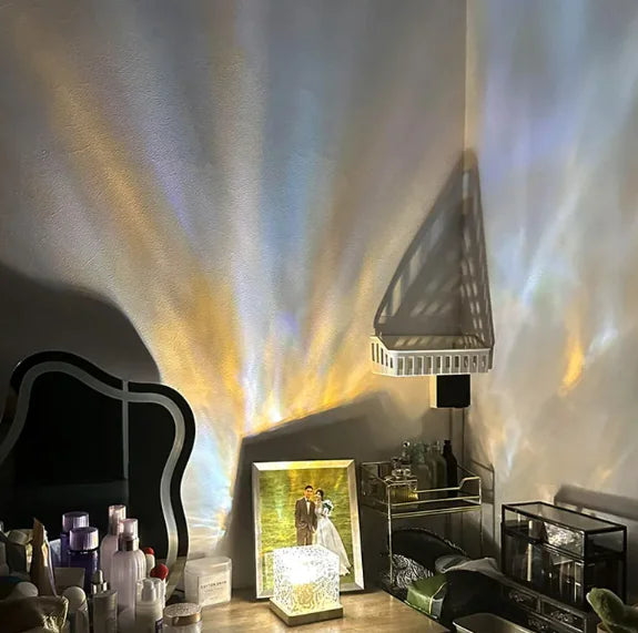🌊: LED Water Ripple Projection Lamp - RGB Color-Changing Ambient Light