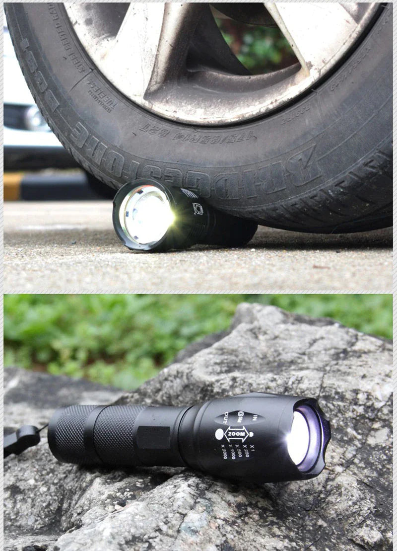 🔦: Super-Bright 90000LM LED Tactical Flashlight - 5 Modes Zoomable Torch