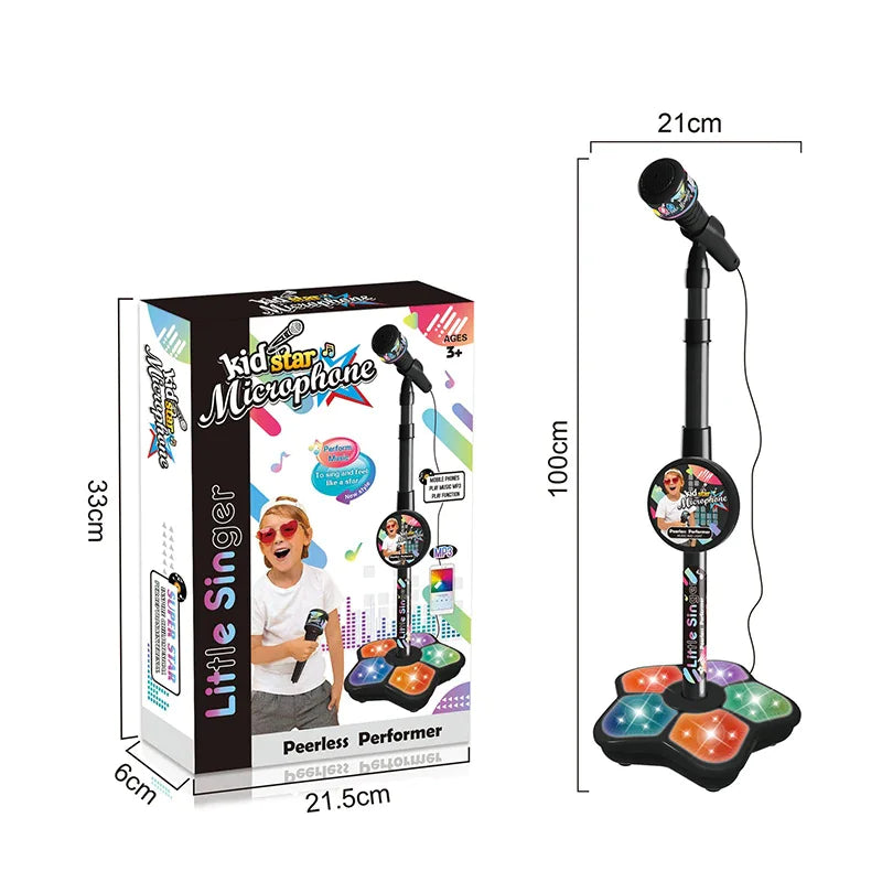 🎤: Kids Microphone with Stand - Interactive Musical Toy for Ages 4-6