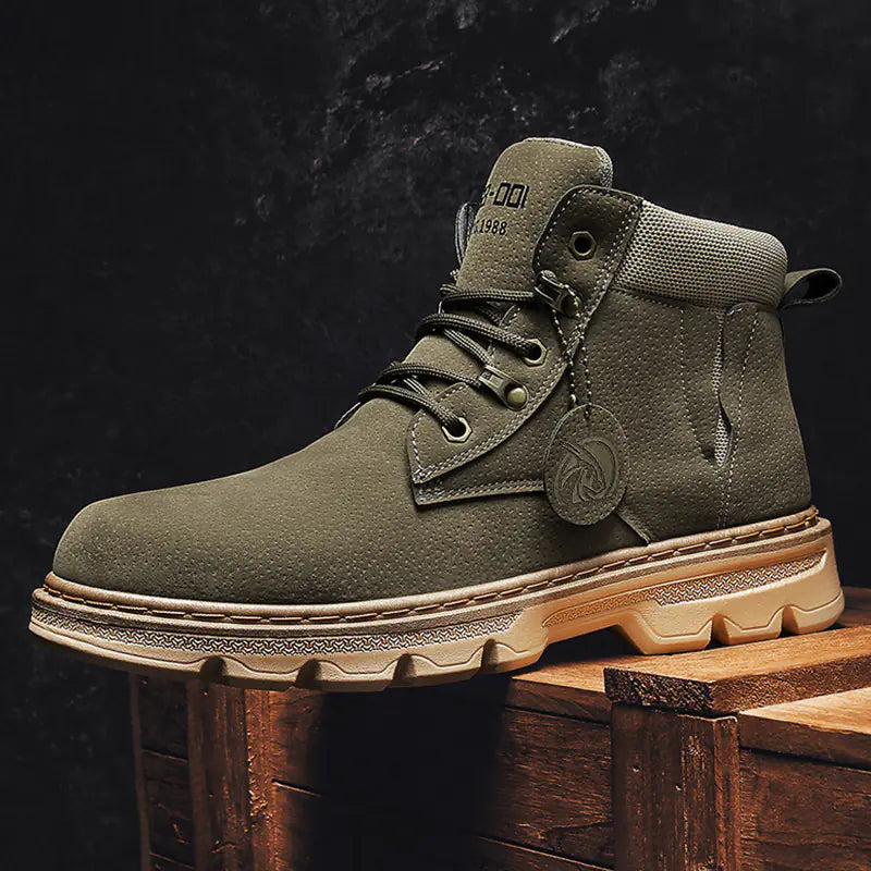 🇬🇧: Men's British Style Short Leather Boots - Premium Leisure Footwear