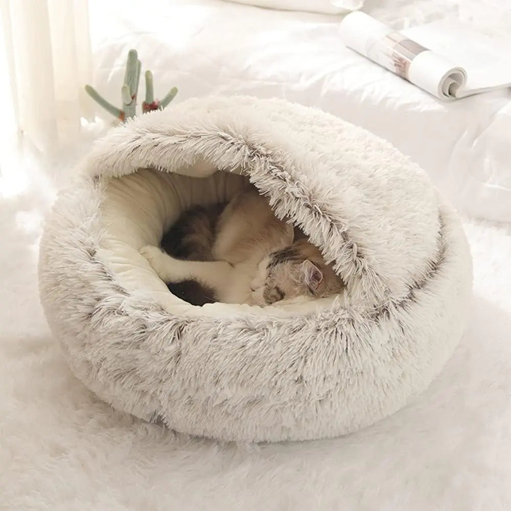 🐱: Plush Round Cat Bed - Luxurious Circular Comfort Haven