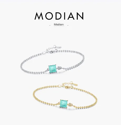 💎: S925 Sterling Silver Paraiba Tourmaline Bead Bracelet - Luxury Gemstone Jewelry