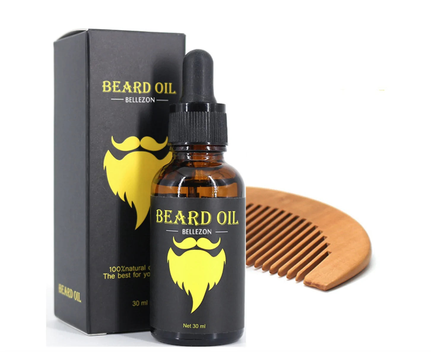 🧔: Men Beard Growth Oil Kit - Complete Nourishing Care System