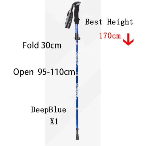 🥾: Outdoor Folding Trekking Pole - Portable Camping Walking Hiking Stick