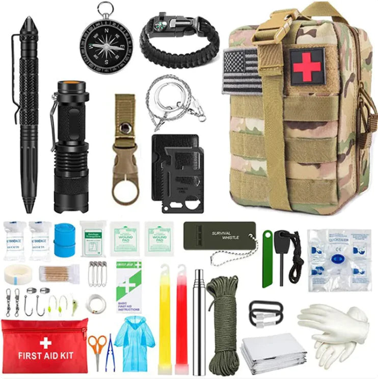 🎯: 216-Piece Professional Survival Kit - Complete Emergency Gear with MOLLE Tactical Pouch