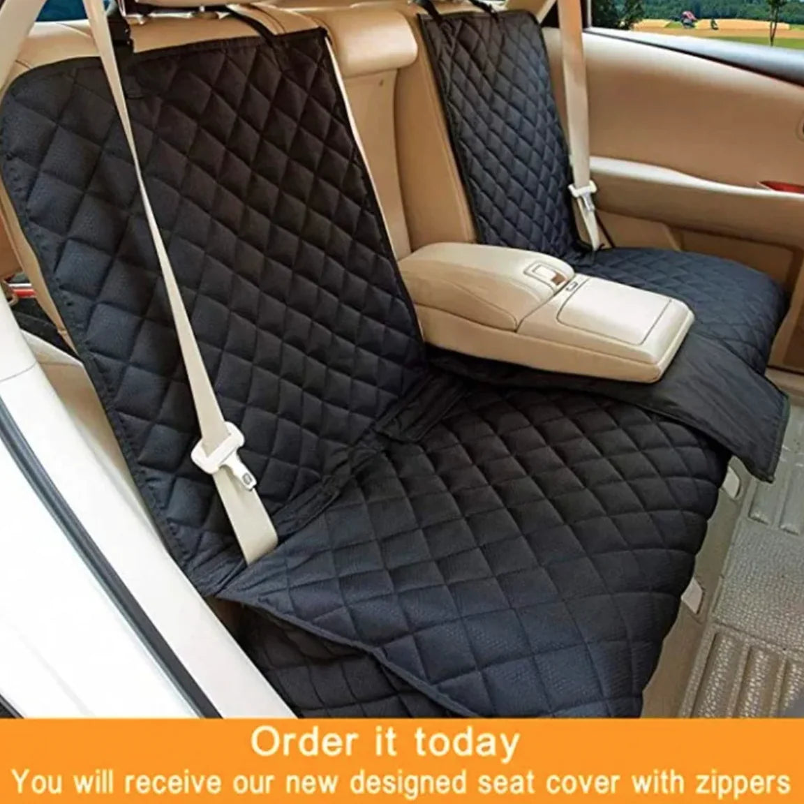 🚗: Pet Travel Rear Seat Cushion with Dog Toilet