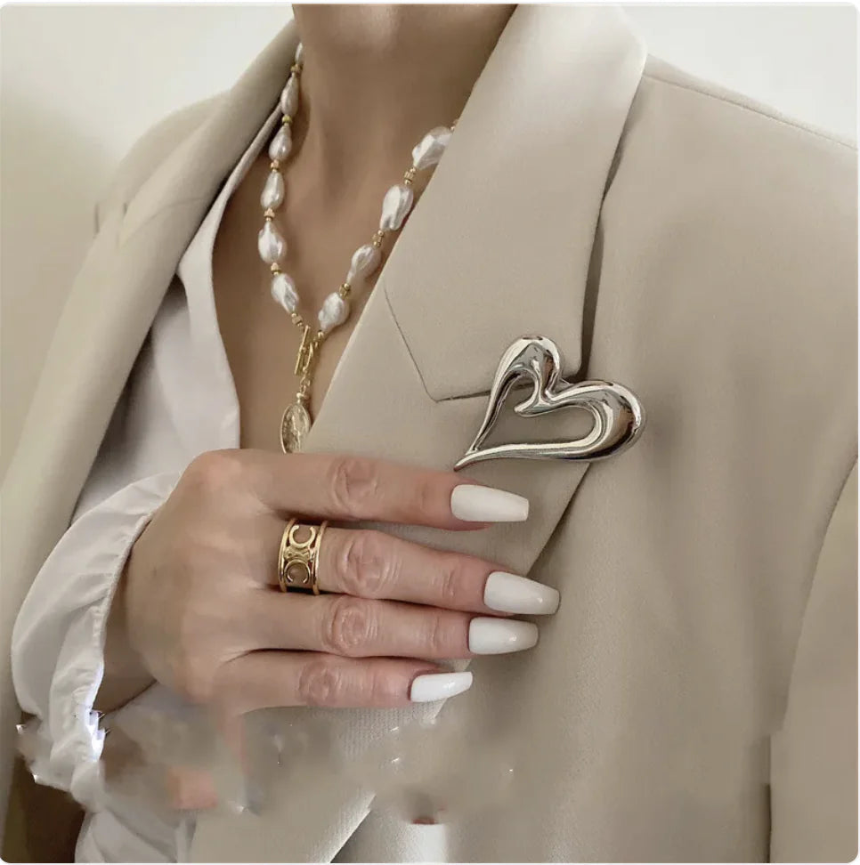 💖: Geometric Love Brooch