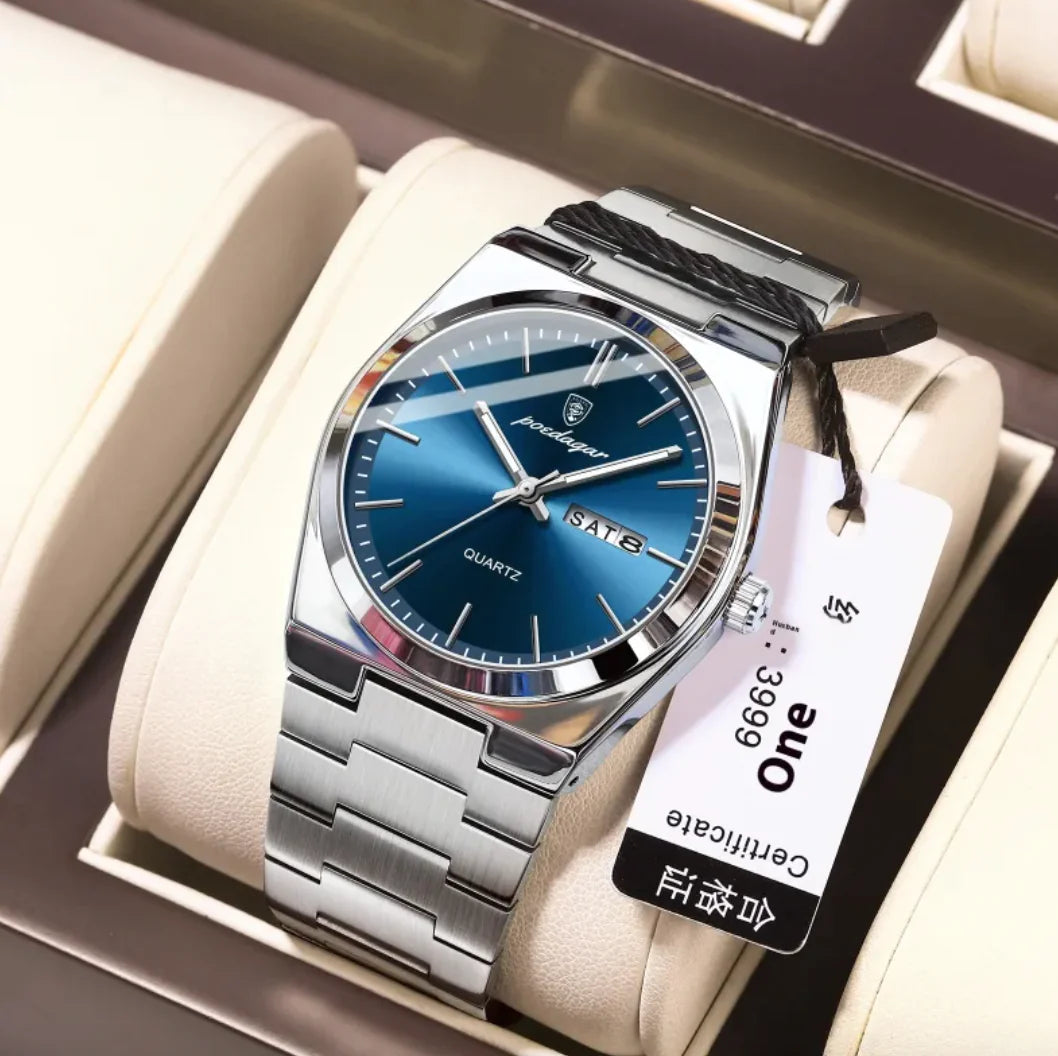 ⌚: Ultra-Thin Waterproof Men's Quartz Watch - 5mm Slim Profile 50M Resistant