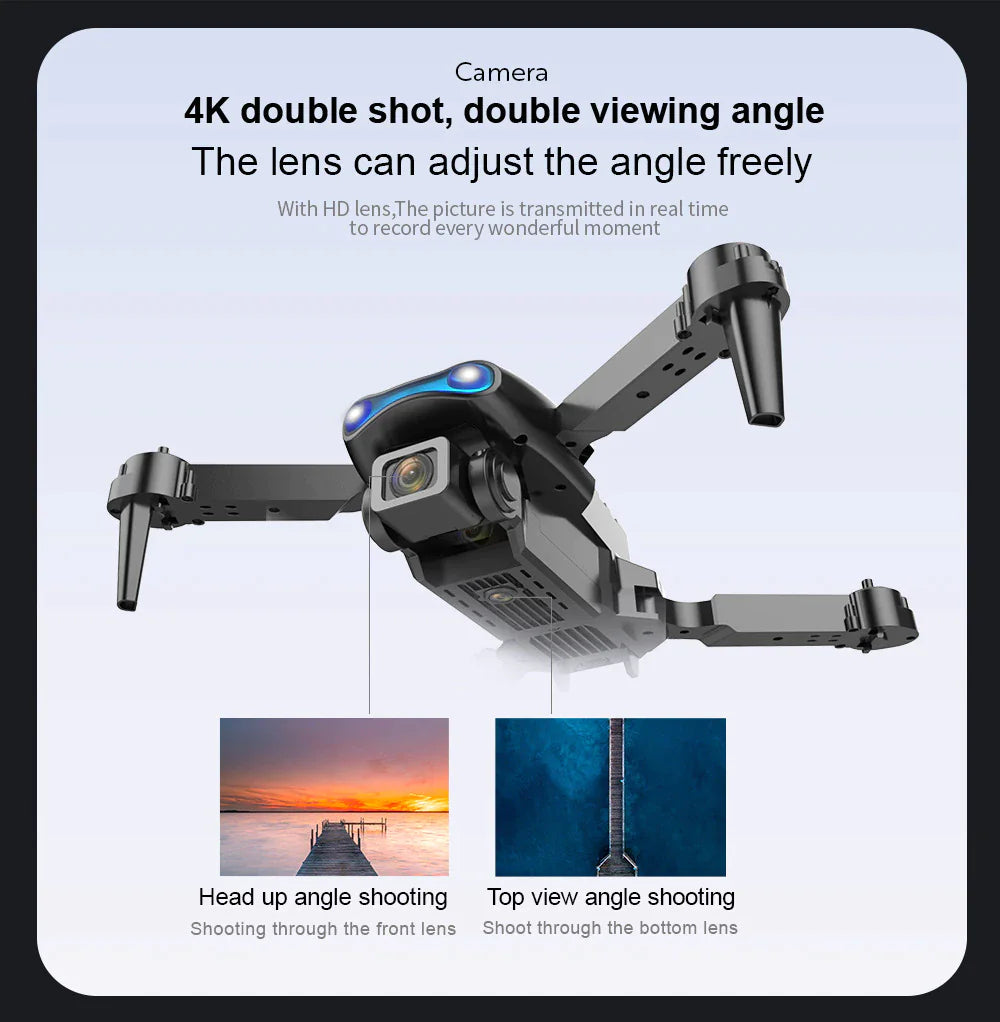 🚁: Drone X Pro 5G 4K GPS - Professional Dual Camera WiFi FPV Quadcopter