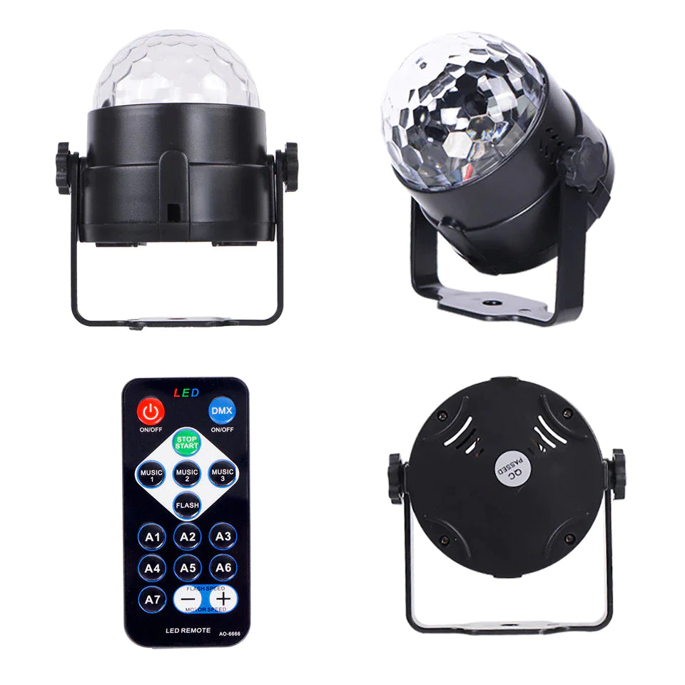 🕺: Disco Party Lights Strobe LED DJ Ball - Sound Activated Dance Lamp