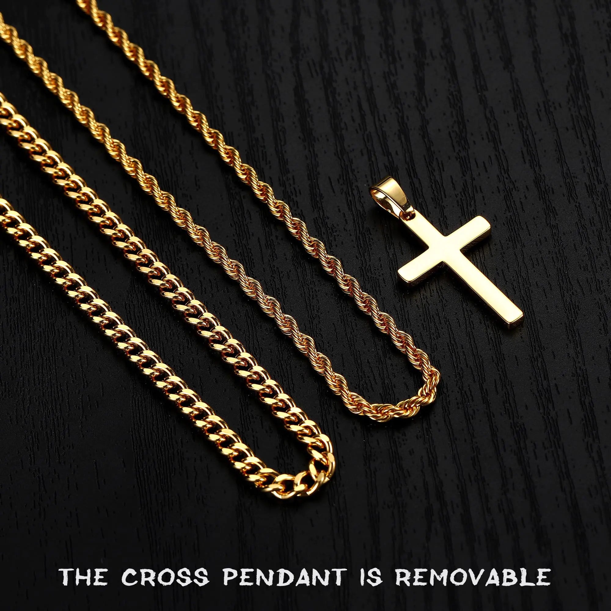 ✝️: Men's Stainless Steel Cross Necklace