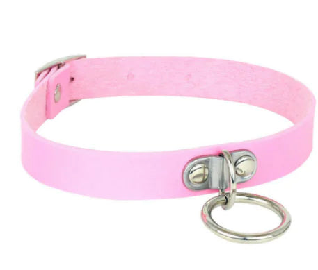 🖤: PU Leather Gothic Choker with Chain - Edgy Fashion Statement