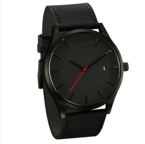 ⌚: Men's Large Dial Military Watch - Leather Strap Sports Timepiece