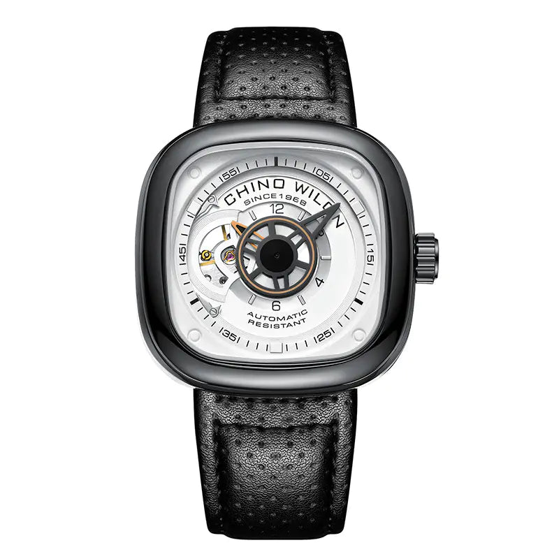 ⌚: Men's Automatic Mechanical Skeleton Watch - Premium Leather Band Timepiece