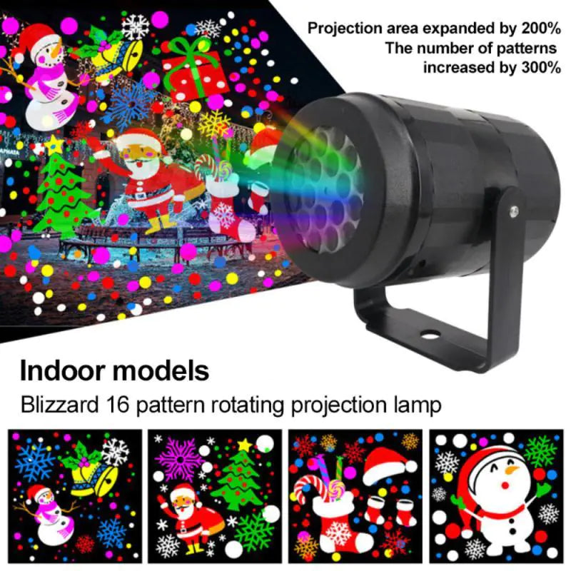 ❄️: Christmas Snowflake Projector Light - LED Holiday Stage Lighting