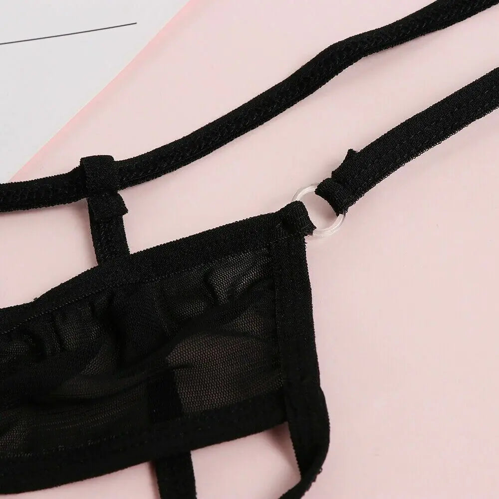 💋: Sexy Lace Thong G-String - Crotchless Mesh Lingerie Panties
