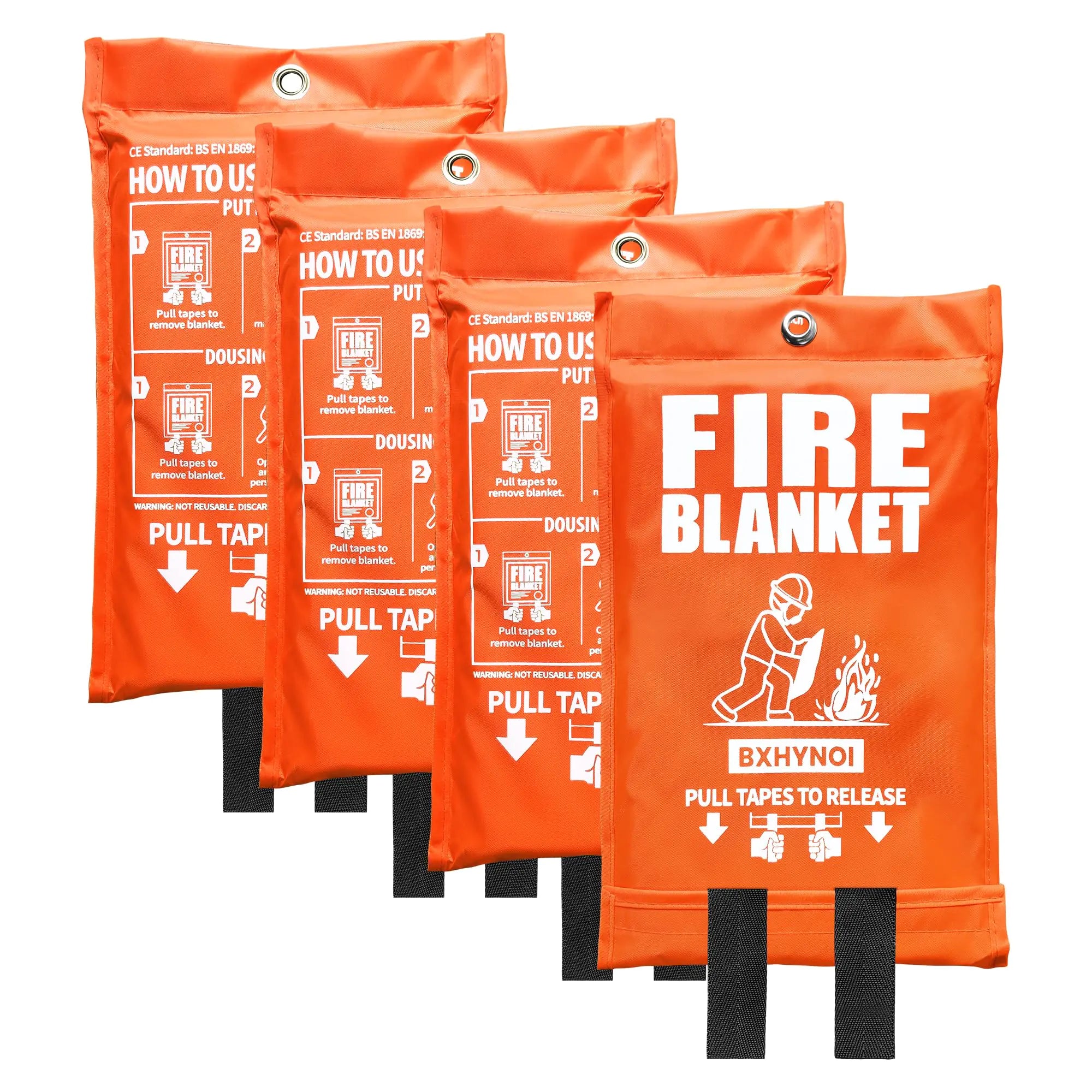 🚨: BXHYNOI Fire Blanket 40"x 40" 4 Pack Emergency Fire Blanket for Kitchen and Home