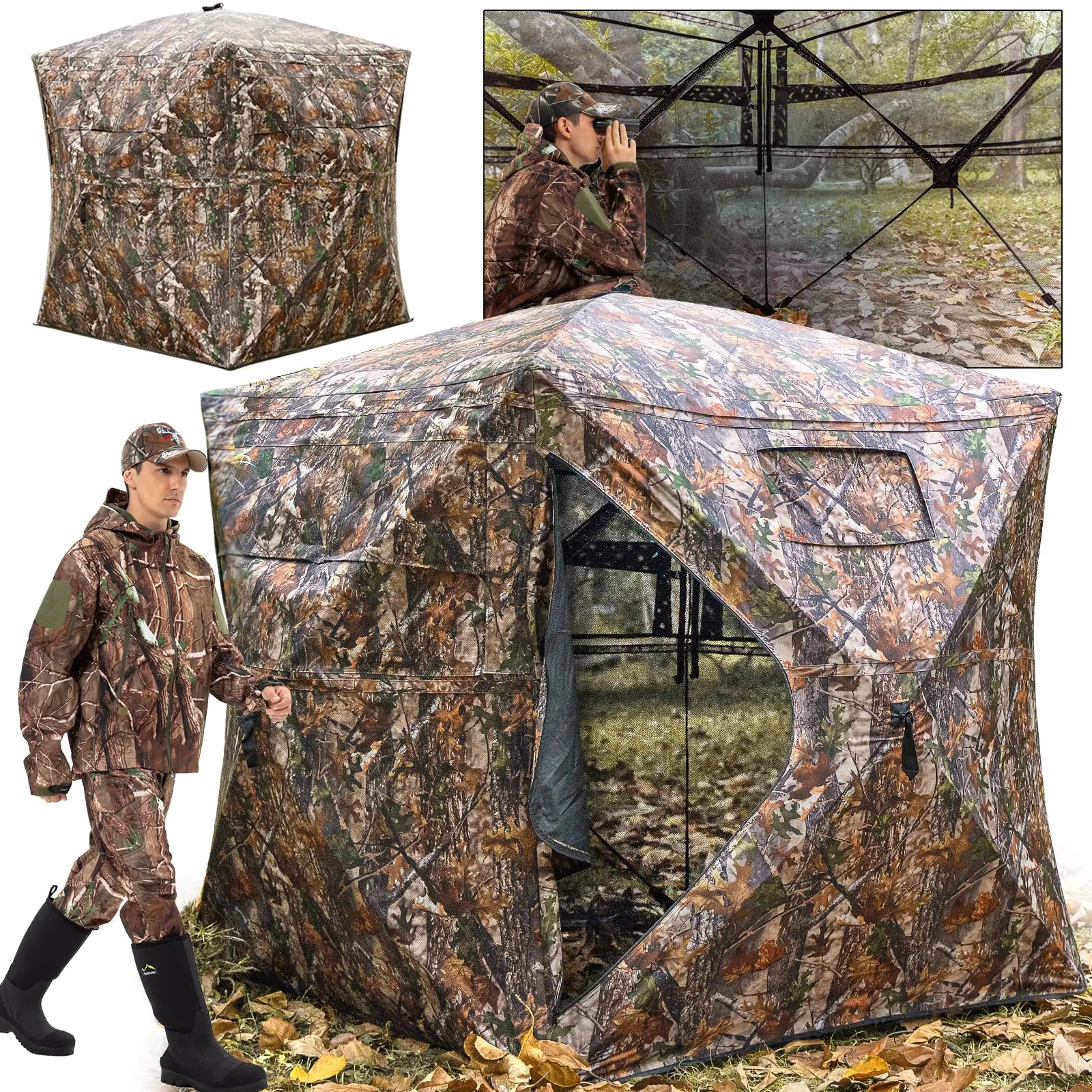 🏹: Your Choice Hunting Blind - 270° See Through Pop Up Deer Blind Dark Camouflage