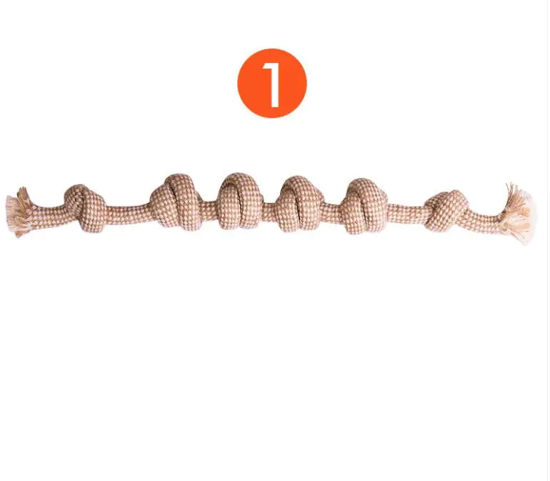 🌿: 9-Pack Sustainable Hemp Rope Dog Toy Chew Set - Organic Cotton Blend