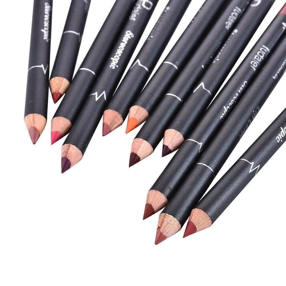 💄: 12-Piece Waterproof Matte Lipstick Set - Long-Lasting Lip Liner Pencils