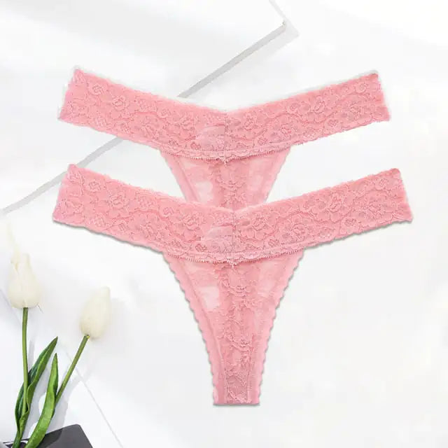 🌙: Premium Lace Thong Panties - Elegant Intimate Comfort Collection