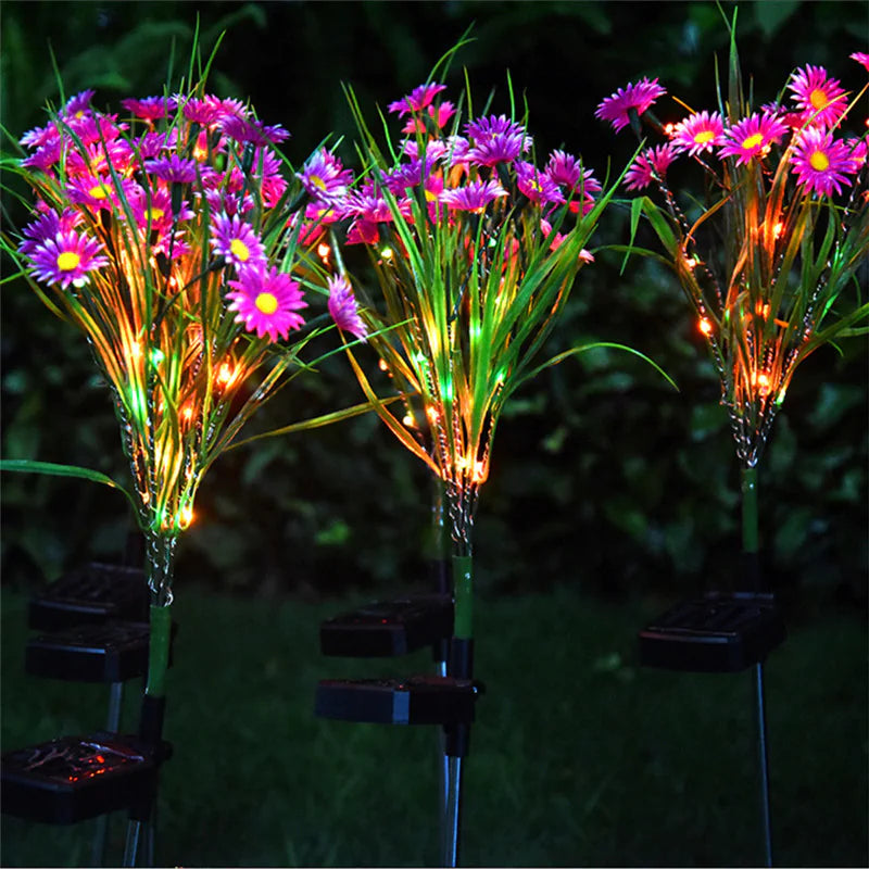 🌸: Solar Garden Lights LED Flower Stake - Waterproof Outdoor Patio Decor