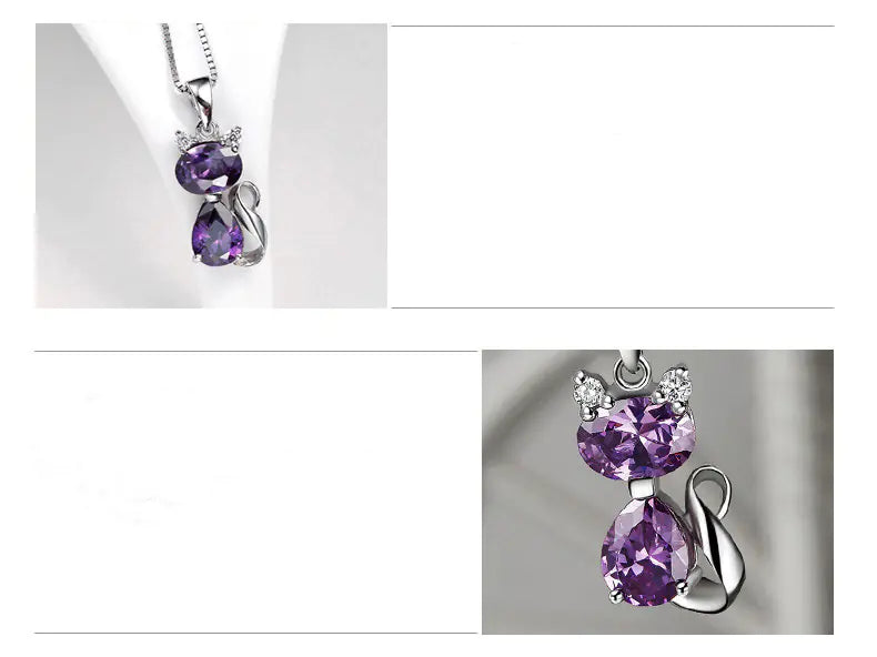 💎: 925 Sterling Silver Cat Pendant Necklace - Adorable Feline Charm Jewelry