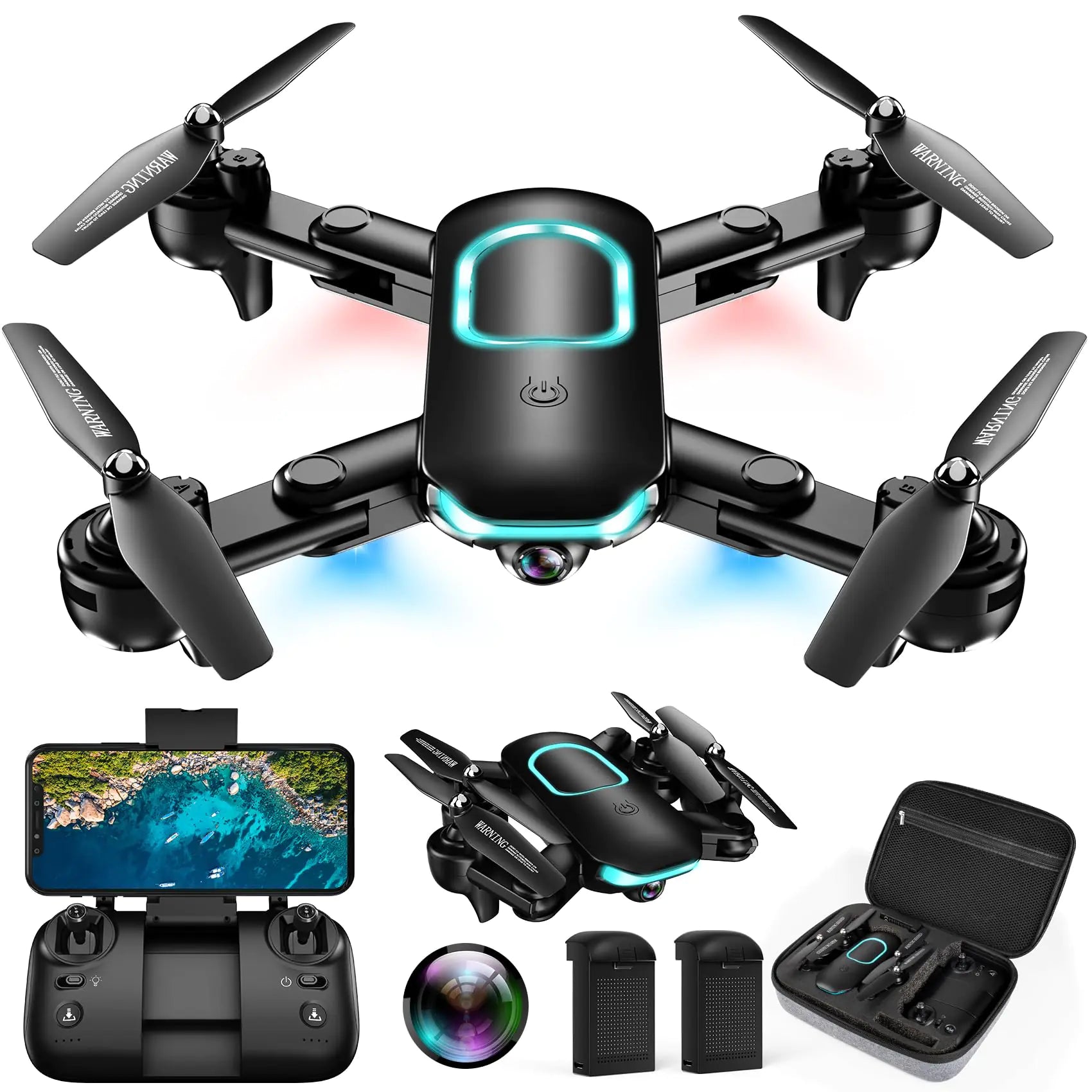 🚁: REDRIE Foldable Drone with 1080P Camera - Advanced FPV Quadcopter with Dual Batteries