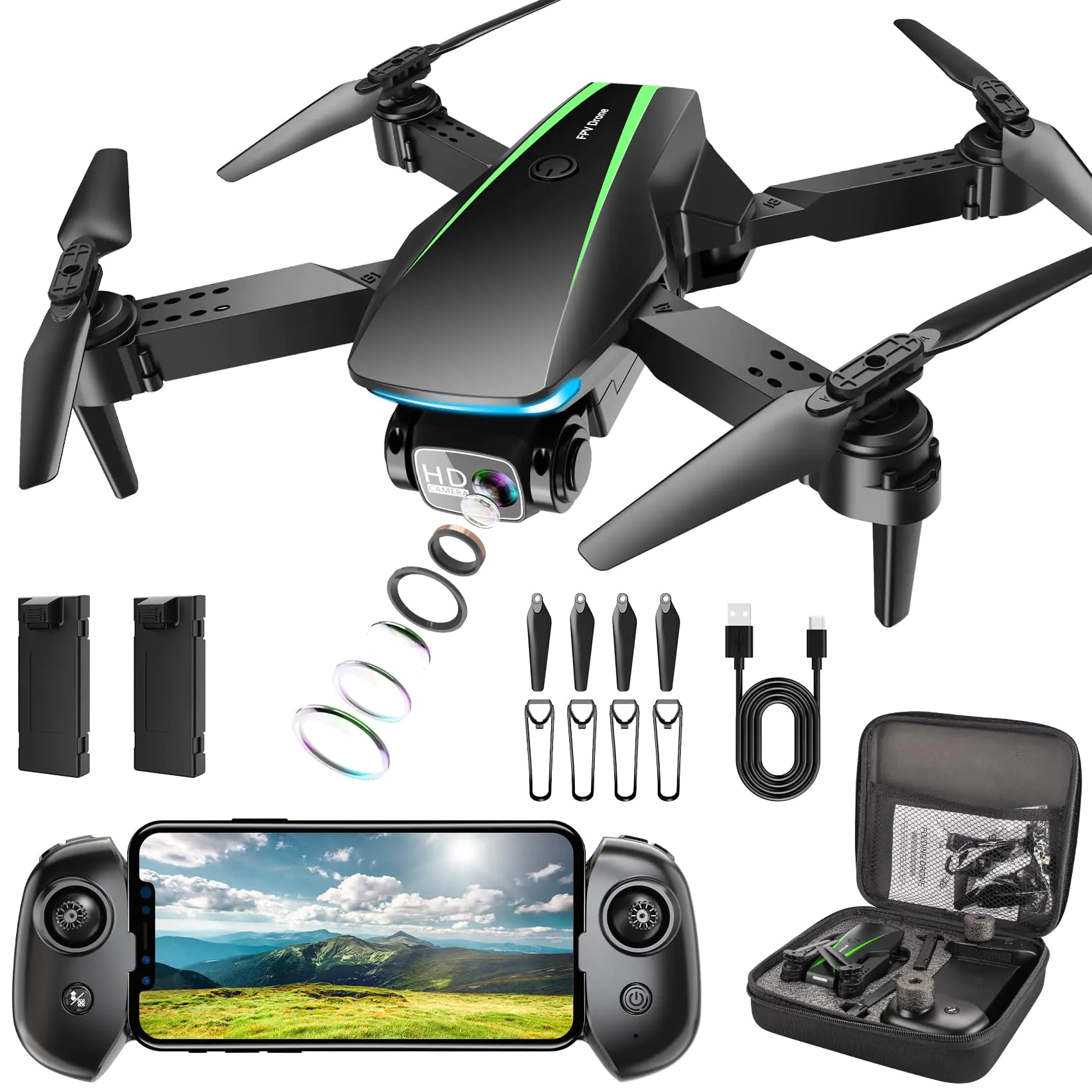 🚁: Oddire Mini Drone - 1080P HD Foldable Camera Drone with Auto-Follow