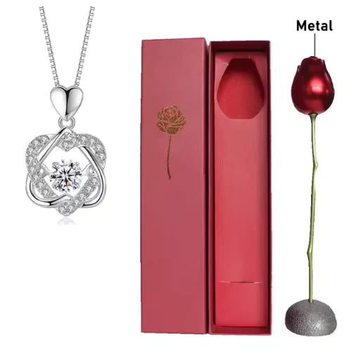 💎: Smart Heart 925 Silver Rose Gold Plated Necklace - Elegant Two-Tone Jewelry