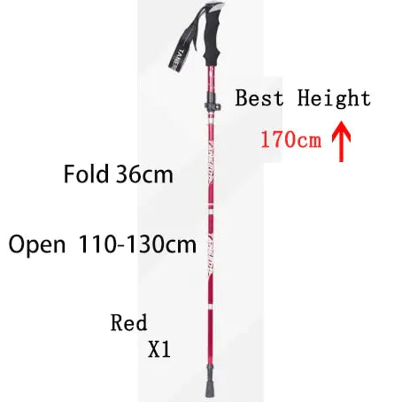 🥾: Outdoor Folding Trekking Pole - Portable Camping Walking Hiking Stick