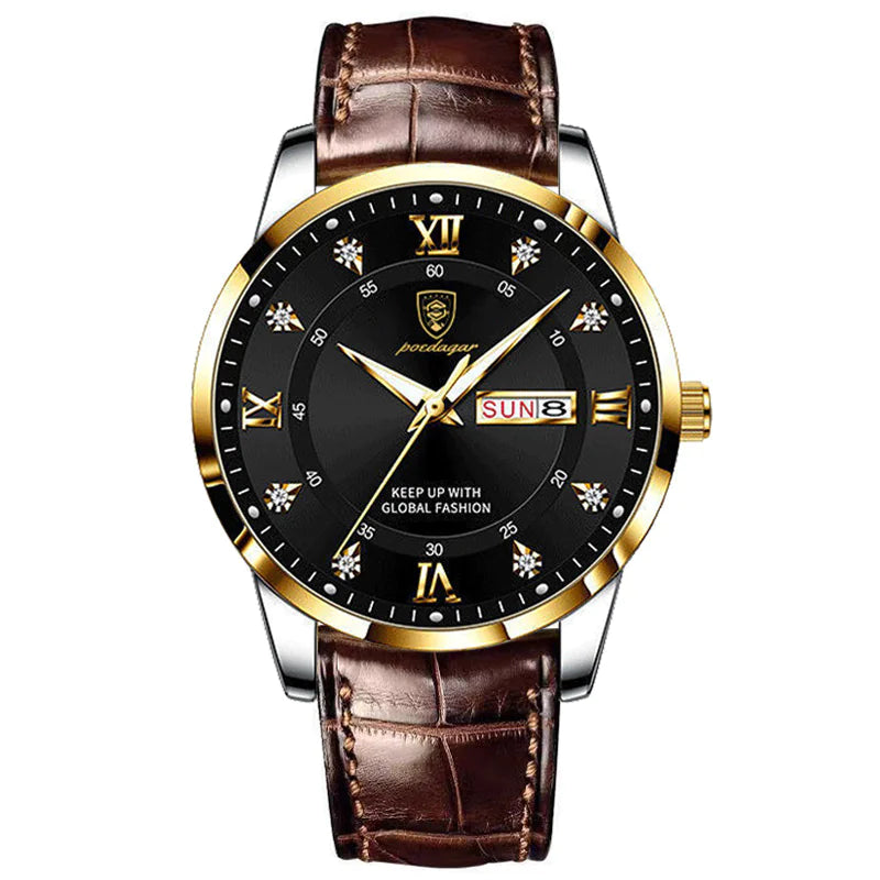 ⌚: Men's Luxury Leather Sports Watch - Premium Waterproof Timepiece