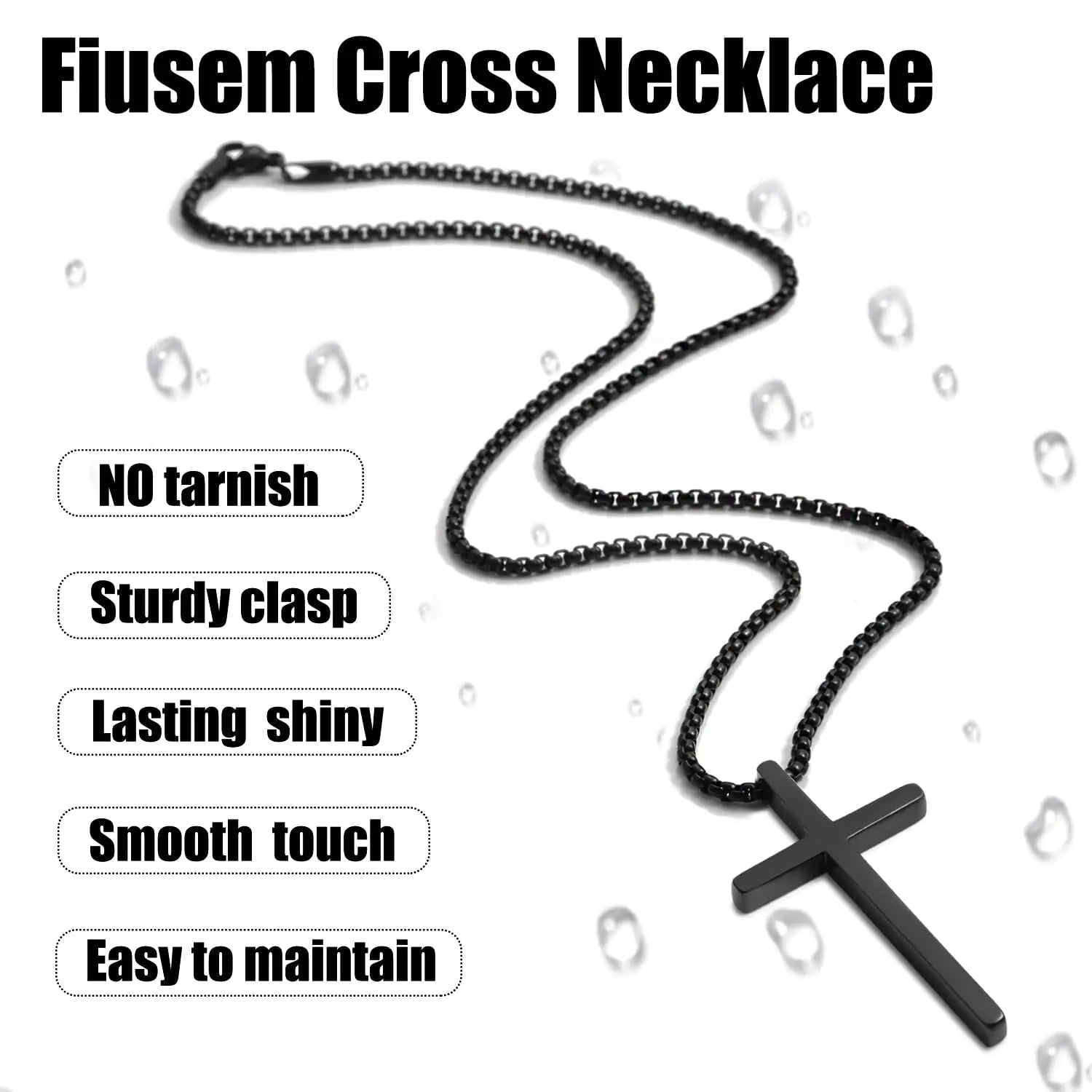 ✝️: Fiusem Cross Necklace for Men