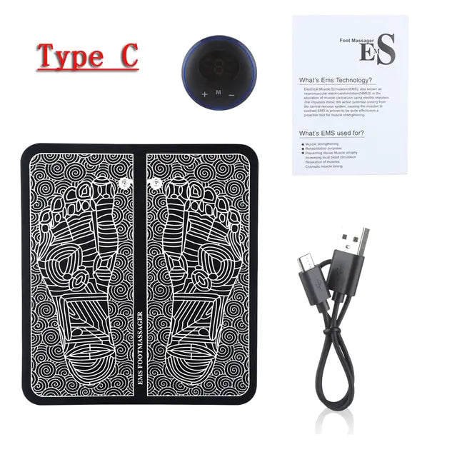 🦶: Electric Foot Massager Pad - Therapeutic Muscle Stimulation Device