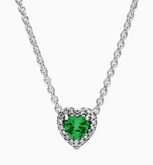 💎: 925 Silver Birthstone Diamond Necklace - Color Gemstone Pendant Jewelry