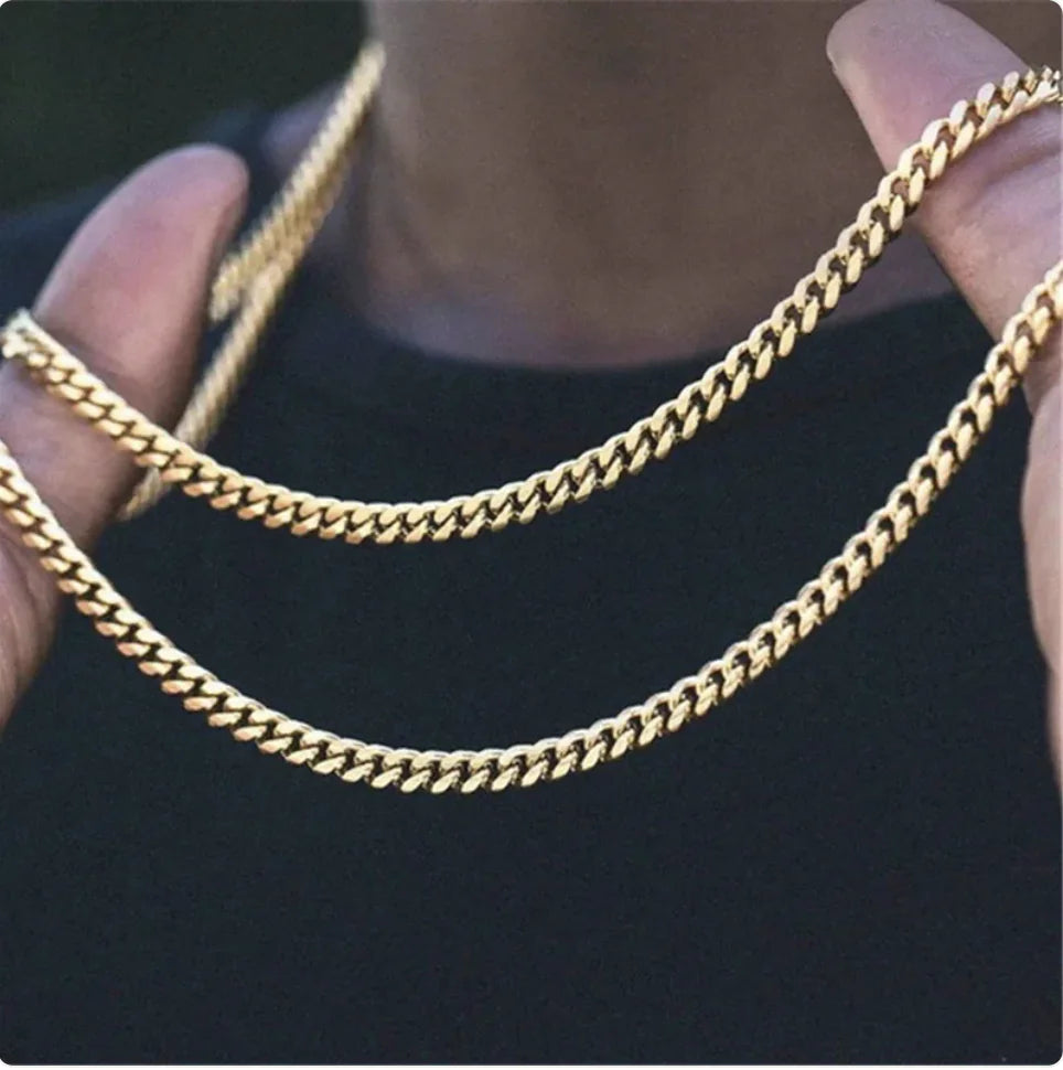 🔶: Men's Trendy Six-Sided Cuban Titanium Steel Necklace