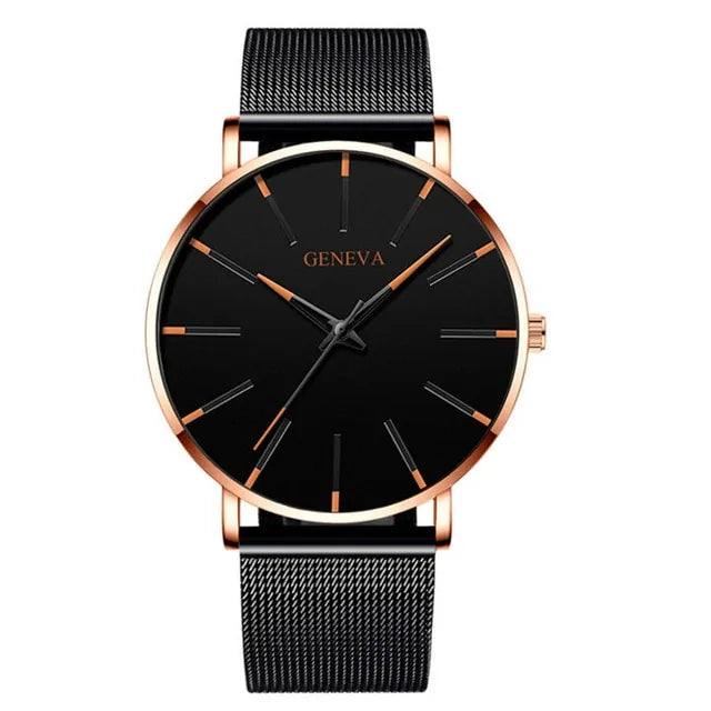 ⌚: Ultra Thin Quartz Watches For Men - Premium Minimalist Timepiece