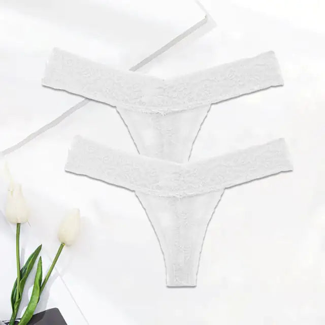 🌙: Premium Lace Thong Panties - Elegant Intimate Comfort Collection